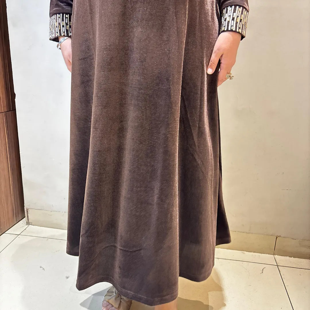 Premium Handworked One-Piece Winter Dress