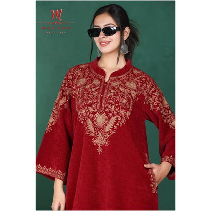 Velvet Phiran Suit with Imported Embroidery