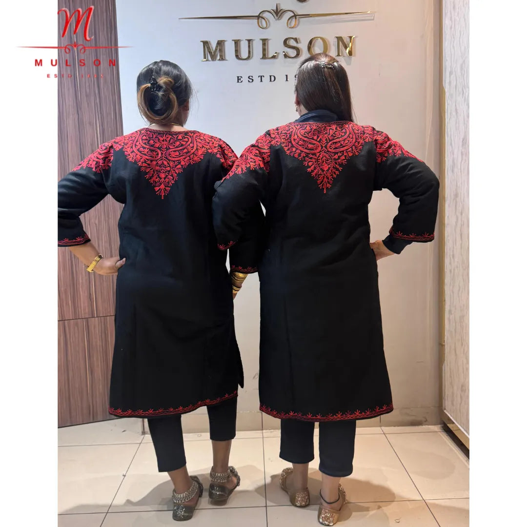 Woolen Pheran for Ladies with Thread Work